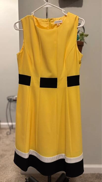 Calvin Klein Dresses & Skirts - New Calvin Klein, Canary, yellow, and black dress 8P